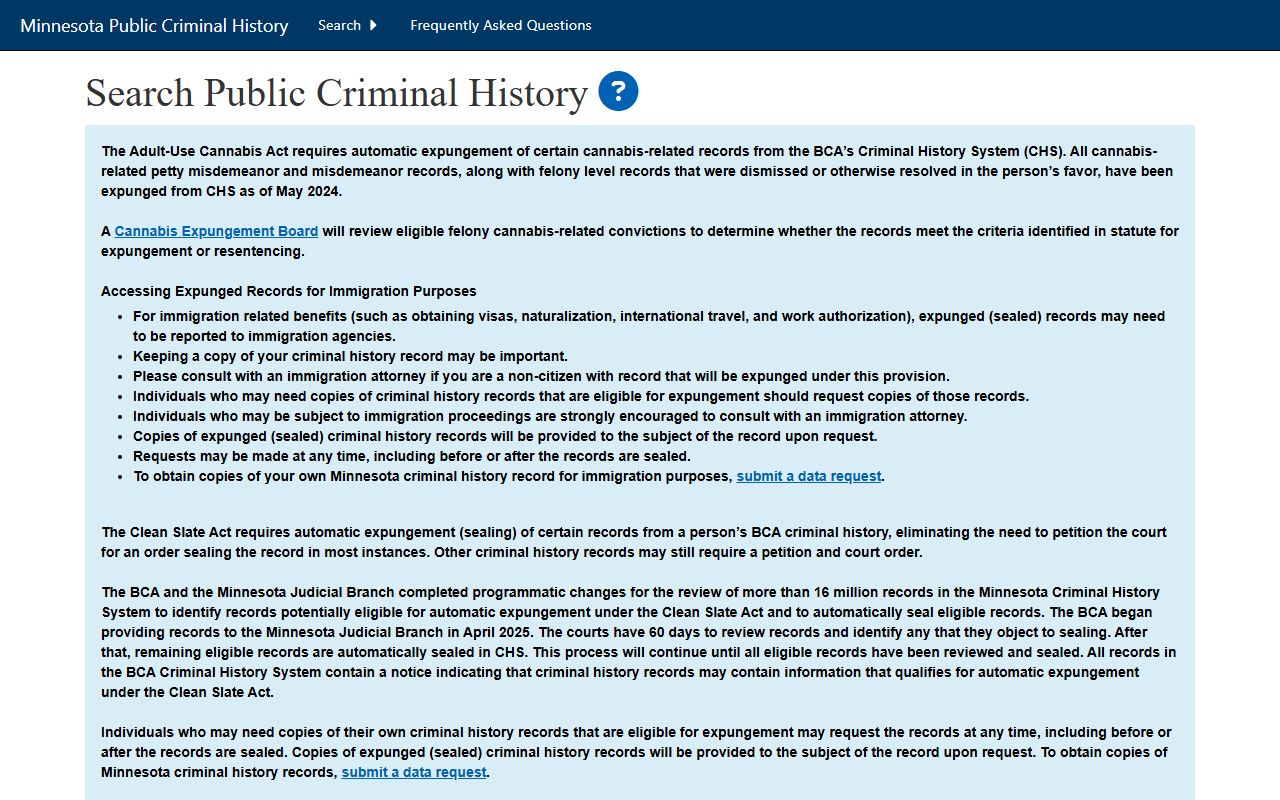 Carver County criminal court records BCA search form