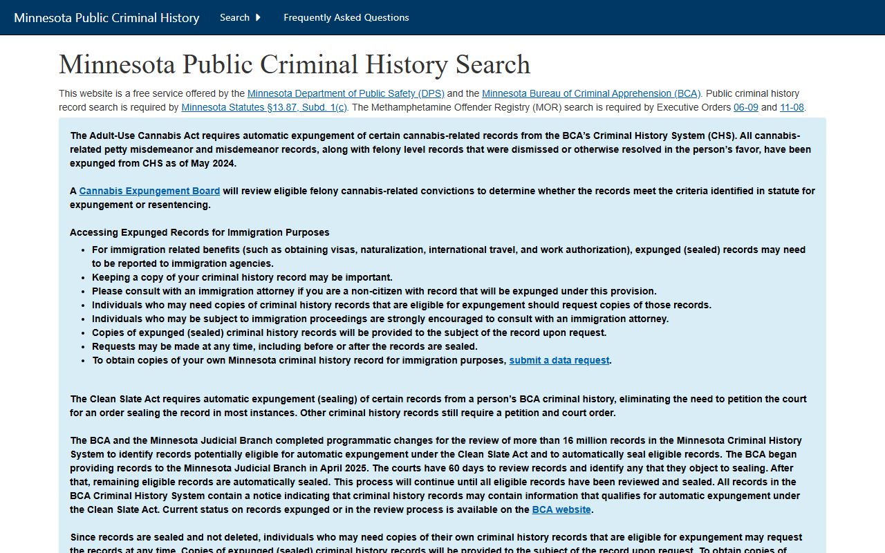 Carver County criminal court records BCA Public Criminal History Search