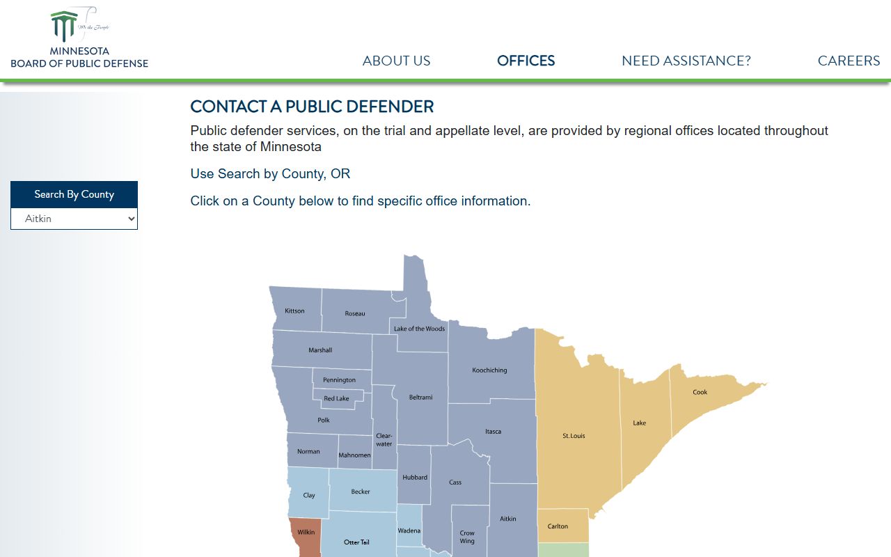 Carver County criminal court records Minnesota public defender offices